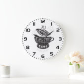 It Is Always Coffee Time ラージ壁時計 (ホーム)