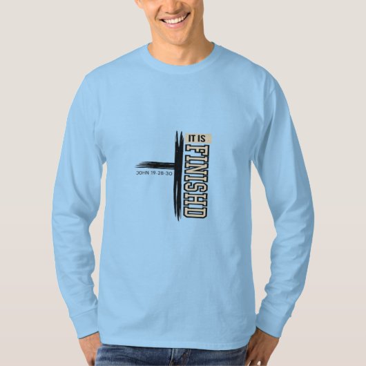 It Is Finished Men's Long Sleeve Shirt Tシャツ (正面)