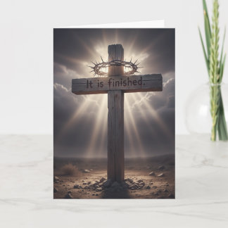 It is finished - Ressurection Easter Greeting card カード