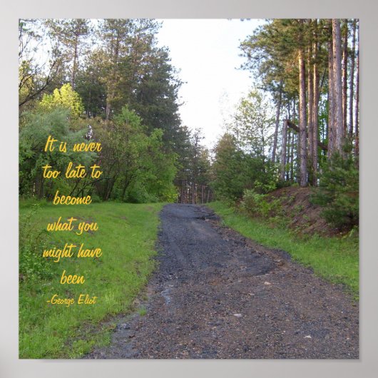 It is never too late to becomewhat you m... ポスター (正面)