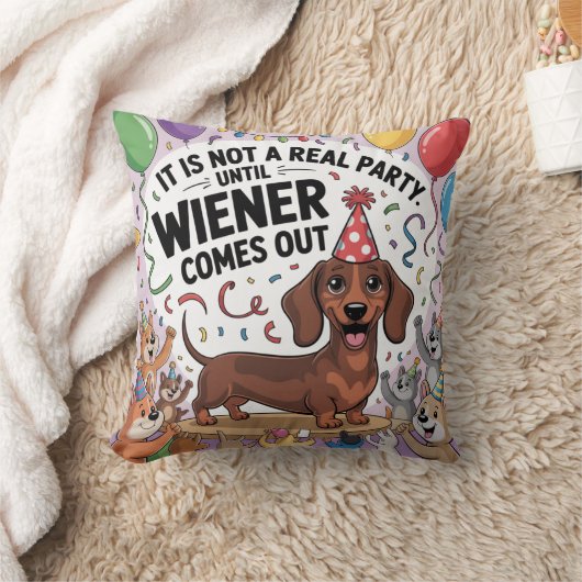 It Is Not A Real Party Until Wiener Comes Out クッション (ブランケット)