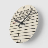 「It is To読」 Library Due Card Clock(ライブラリの期限切れのカード時 ラウンド壁時計 (傾斜)