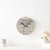 「It is To読」 Library Due Card Clock(ライブラリの期限切れのカード時 ラウンド壁時計 (ホーム)