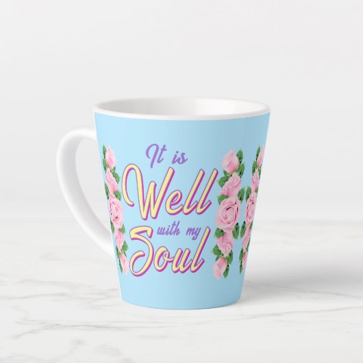 It Is Well カフェラテマグ (左アングル)