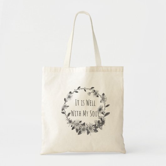 It Is Well With My Soul Canvas Tote Bag トートバッグ (正面)