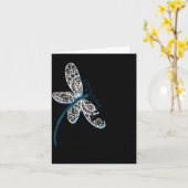 It Is Well With My Soul Dragonfly Chirtian Quote カード (黄色い花)