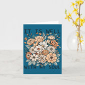 It Is Well With My Soul Flowers Floral カード (黄色い花)