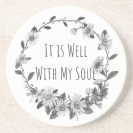 It Is Well With My Soul Keepsake Stone Coaster コースター