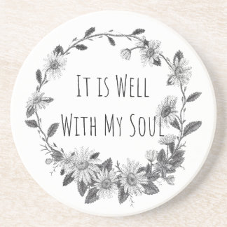 It Is Well With My Soul Keepsake Stone Coaster コースター