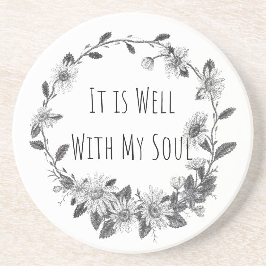 It Is Well With My Soul Keepsake Stone Coaster コースター (正面)
