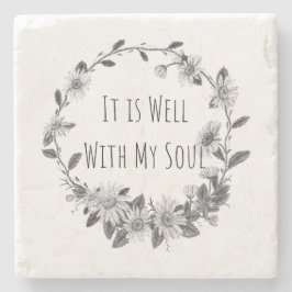 It Is Well With My Soul Keepsake Stone Coaster ストーンコースター