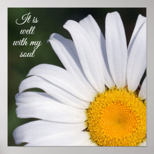 It is Well With My Soul Offset Daisy Poster ポスター