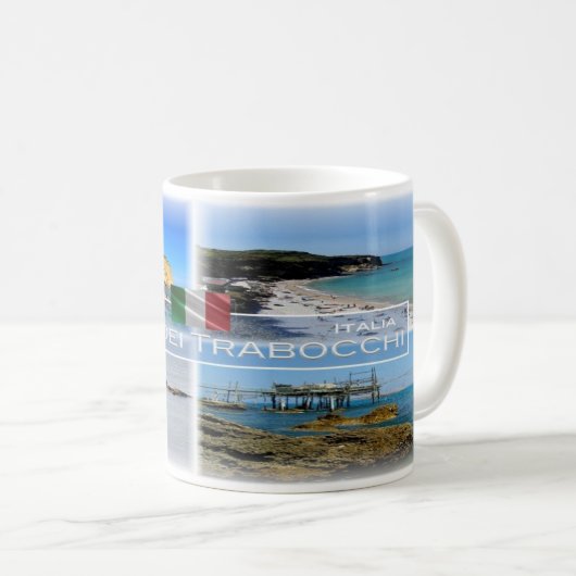 IT Italia - Abruzzo - Costa dei Trabocchi - コーヒーマグカップ (正面右)