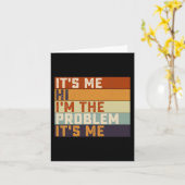It Me Hi I's the Problem Its Meレトロヴィンテージ カード (黄色い花)