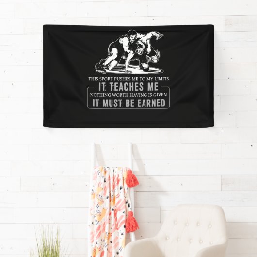 It Must Be Earned Wrestling Sport 横断幕 (インサイチュ)