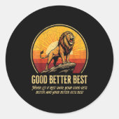 It Never Till Let Rest Gets Good Better Good Smile ラウンドシール (正面)