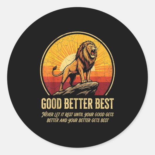 It Never Till Let Rest Gets Good Better Good Smile ラウンドシール (正面)