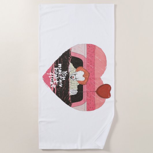 IT | Pennywise – 私のハートを浮動小数点にする ビーチタオル (正面)