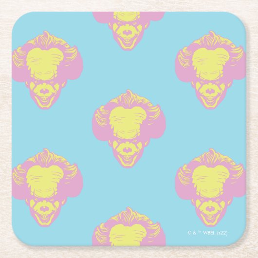 IT | Pennywise Pastel Head Pattern スクエアペーパーコースター (正面)