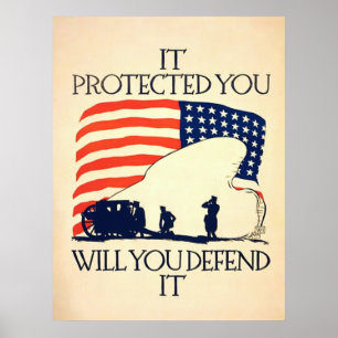 It Protected You ~ Vintage World War 1. ポスター