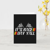 It &# sレースデイYallレーシングおもしろいドラッグ車トラック カード (黄色い花)