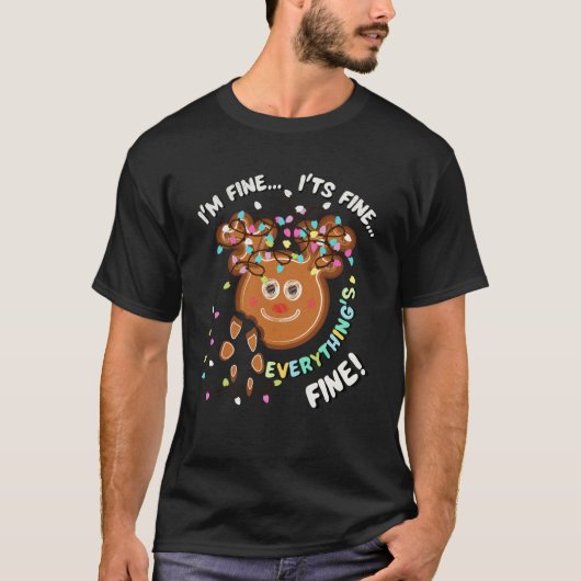 It s素晴らし Christmas LightsトナカイGingerbread Co Tシャツ (正面)