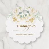 It’s A Boy Baby Shower –Gold Balloon & Greenery フェイバータグ (裏面)