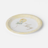 It’s A Boy Baby Shower –Gold Balloon & Greenery ペーパープレート (アングル)