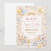 It’s a Boy Baby Shower Invitation 招待状 (正面/裏面)