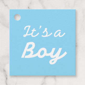 ׳It’s a Boy׳ Classic Pink Baby Shower フェイバータグ