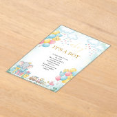 It’s a Boy Cute Baby Shower Invitation Card アクリル招待状 (レイダウン)