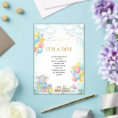 It’s a Boy Cute Baby Shower Invitation Card アクリル招待状 (インサイチュ (ウェディング))