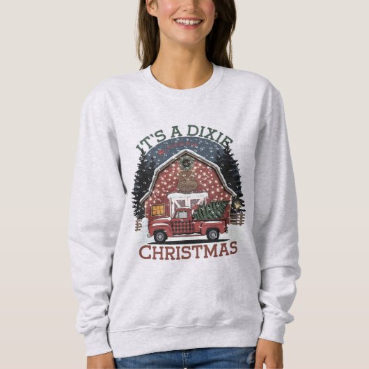 It’s a Dixie Christmas – Cozy Southern Barn design スウェットシャツ (正面)