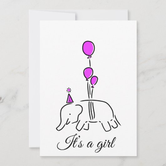 It’s a girl 招待状 (正面)