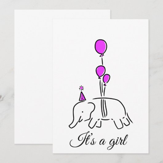 It’s a girl 招待状 (正面/裏面)