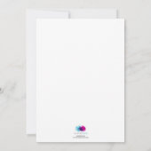 It’s a Girl Baby: Cute Bunny in Green Stroller 招待状 (裏面)