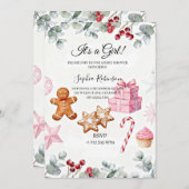 It’s a Girl Baby Shower Invitation 招待状 (正面/裏面)