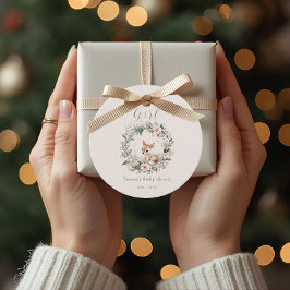 It’s a Girl Floral Deer Baby Shower Favors フェイバータグ