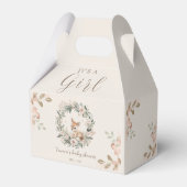 It’s a Girl Floral Deer Baby Shower Favors フェイバーボックス (正面サイド)