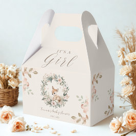 It’s a Girl Floral Deer Baby Shower Favors フェイバーボックス