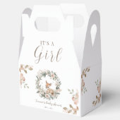 It’s a Girl Floral Deer Baby Shower Favors フェイバーボックス (オープン)