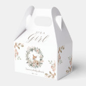 It’s a Girl Floral Deer Baby Shower Favors フェイバーボックス (正面サイド)