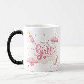 "It’s a Girl!" Magic Reveal Mug – Pastel Pink モーフィングマグカップ (左)