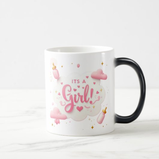 "It’s a Girl!" Magic Reveal Mug – Pastel Pink モーフィングマグカップ (右)