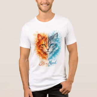 It’s a Mood Fire and Ice Cat Cool vs Hot cat lover トライブレンドＴシャツ