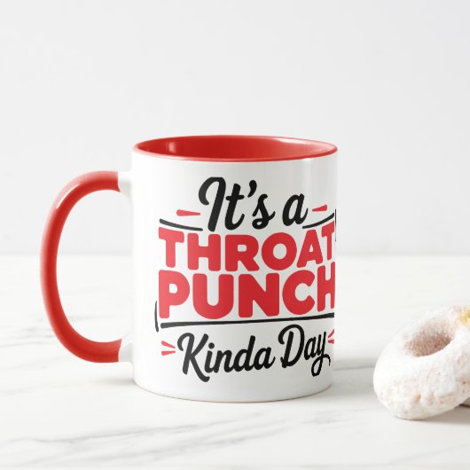 It’s A Throat Punch Kinda Day マグカップ (ドーナツ)