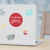 It’s All About Jesus – Christmas Sticker #02  ラウンドシール