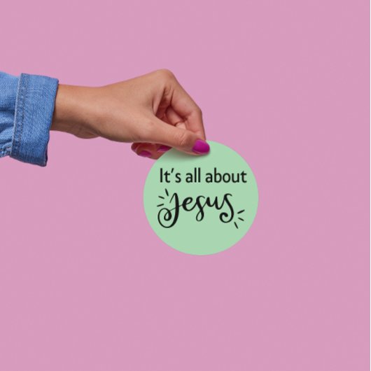 It’s All About Jesus – Christmas Sticker #05 ラウンドシール