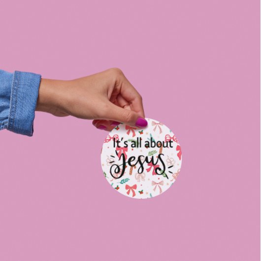 It’s All About Jesus – Christmas Sticker #09 ラウンドシール