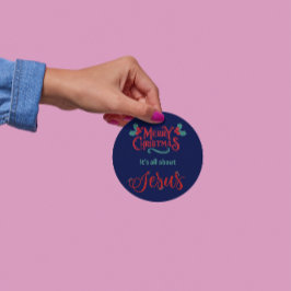 It’s All About Jesus – Christmas Sticker #12 ラウンドシール